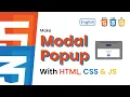 HTML CSS JS Modal Popup in HTML