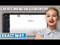 How to create menu in elementor 2026