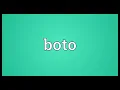 Boto Meaning