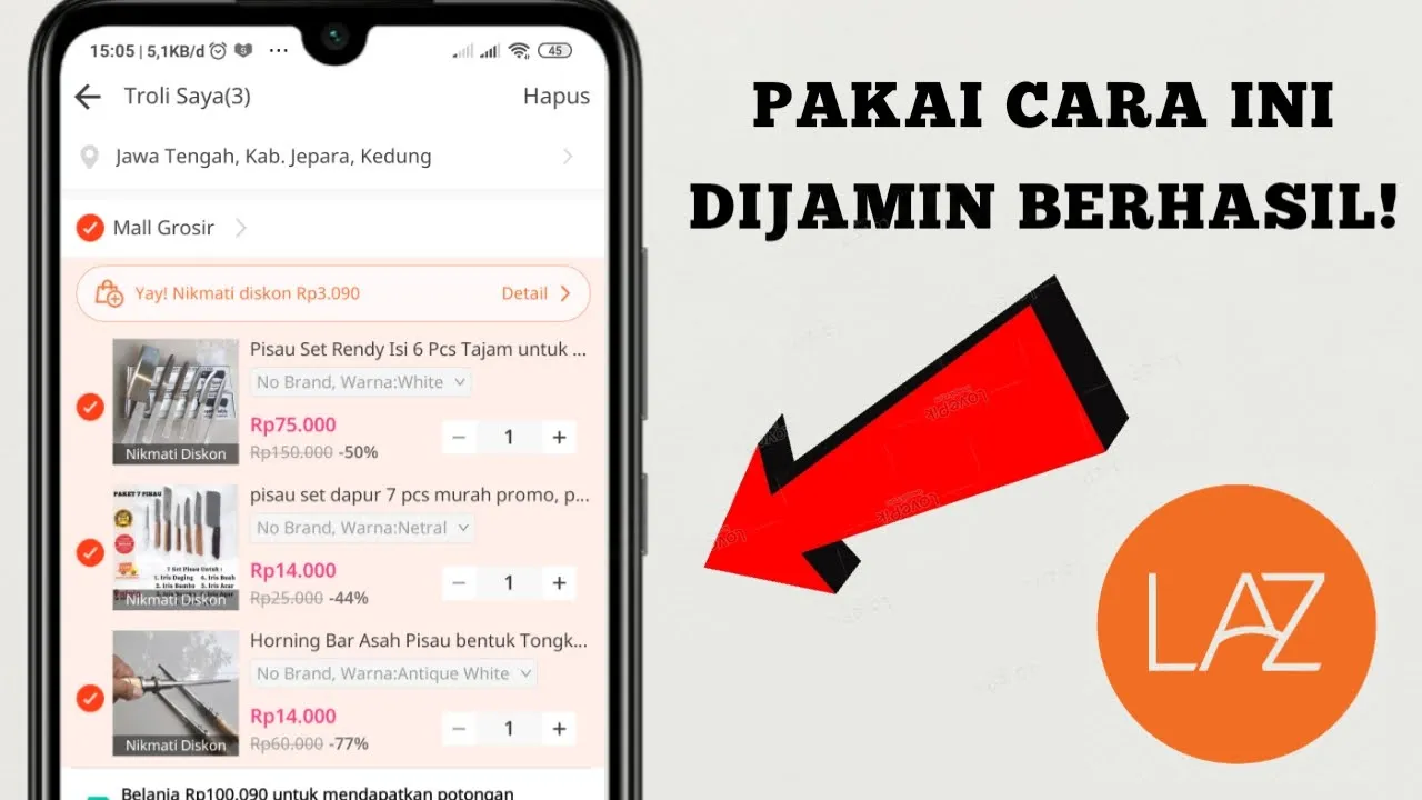 Cara menggunakan voucher diskon lazada