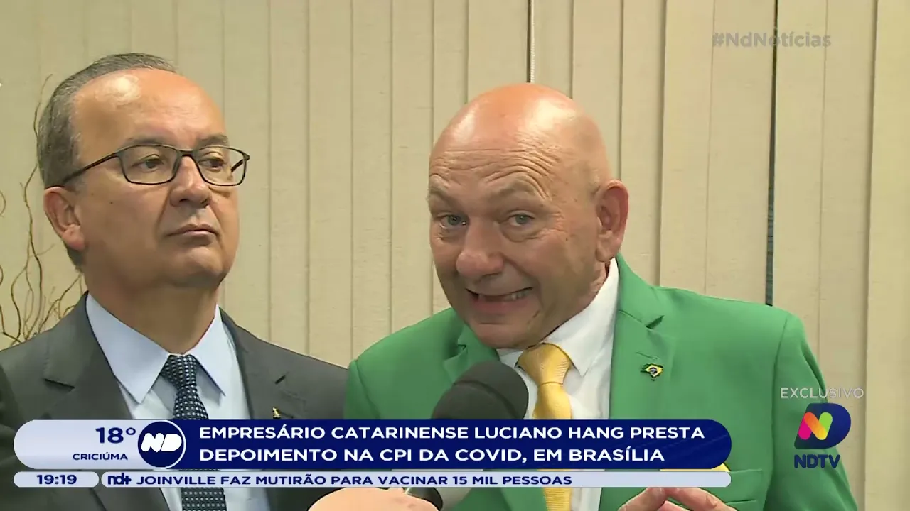 Empresário catarinense Luciano Hang presta depoimento na CPI da covid, em Brasília
