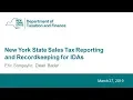 New York State Sales Tax Reporting and Recordkeeping for IDAs Webinar