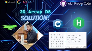 HackerRank 2D Array DS Problem Solution Step-by-Step Coding Guide
