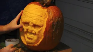 Frankenstein Pumpkin sculpture Timelapse