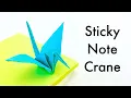 Sticky Note Origami - Crane