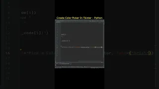 Color Picker In Python Tkinter