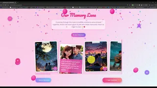 How to Make a Romantic Happy Birt ay Web Page for Your Girl HTML CSS JavaScript