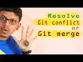 How to resolve git conflict or git merge issue using Intellij