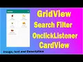Android GridView With SearchView to Filter Items and OnItemClickListener