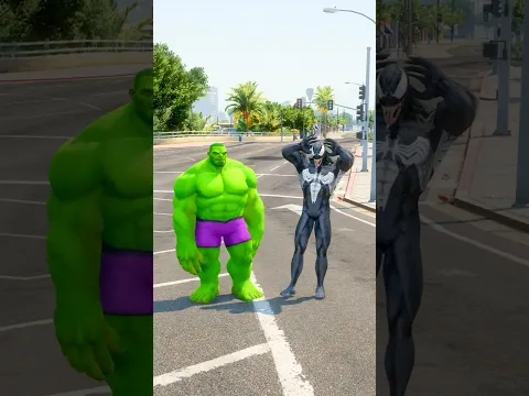 PANDA SNEAKS INTO THE FRUIT TRUCK! HULK'S BALL KICK STOPS HIM #gta5 #shorts