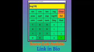 GUI Scientific Calculator using Python Tkinter