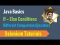 19A Java Basics for Selenium - If Else using Different Comparison Operators