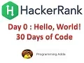 HackerRank Day 0 Hello World Java in Hindi