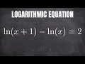 Solving an Equation with Natural Logarithms ln x 1 - ln x 2