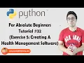 Exercise 5 Health Management System Python Tutorials For Absolute Beginners In Hindi