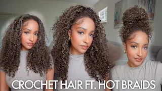 Can you believe this is crochet hair? Curly Crochet Hair ft. Hot Braids