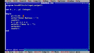 How To Make A Simple Pascal Program To Find The Area Of A Circle