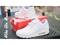 White Leather Nike Air Max 90 Review On Foot