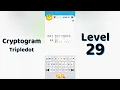 Cryptogram Tripledo Level 29 Solutions Logic Puzzle Game Mini Boss