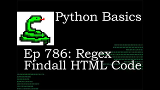 Python Basics Tutorial RE Findall HTML Code After Specific Character