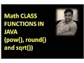 Math Class Functions - pow round log and sqrt