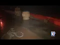 Water sand cross Hollywood Beach barriers by nightfall during tropical storm-like weather