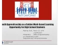 Youth Apprenticeship as a Golden Work-Based Learning Opportunity for High School Students