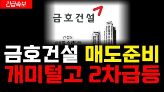 [금호건설 주가전망] 지금 주춤하지만 결국 갈 때 단숨에 갈 수 밖에 없는 진짜 이유! 이 구간만 알고 기다리면 됩니다 #금호건설