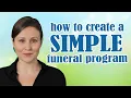 How Do You Make A Simple Funeral Program