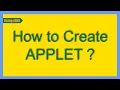 Creating and Running Applet in Eclipse IDE