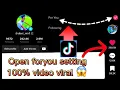 Viral tiktok settings bangla 2023,foryou settings,how to viral tiktok video,tiktok settings tutorial