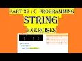 32 C Programming String Exercises