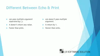 PHP Tutorial PHP Printing Statement PHP Echo and Print - Part 3