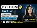 Python For Data Analyst Day 02 Variables Operators Free 30Days Class Data Analytics Course