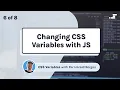 Changing CSS variables with JavaScript CSS custom properties