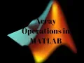 Array Operations in MATLAB