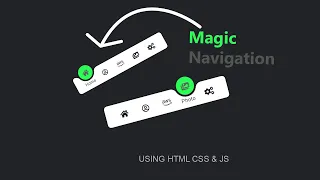 Magic Navigation Bar using Html CSS Javascript Curve Outside Effects