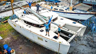 Week 4: Sunken Catamaran Rebuild, How much can we Salvage? | Ep.77