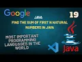 Find the Sum of First N Natural Numbers in Java Java program to calculate sum of natural numbers