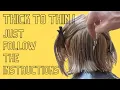 How To Thin Out Thick Hair Textured Blunt Bob Haircut