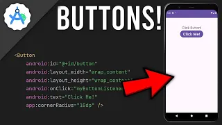 BUTTONS in Android Studio Java 3 Ways