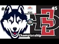 Championship - #4 UConn vs #5 San Diego State - NCAA Basketball 10 Simulation!