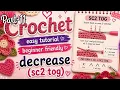 How to Crochet SC Decrease SC2TOG Easy Crochet Tutorial for Beginners