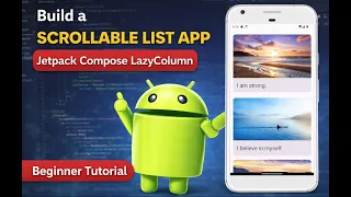 Scrollable List App Jetpack Compose LazyColumn Beginner Tutorial