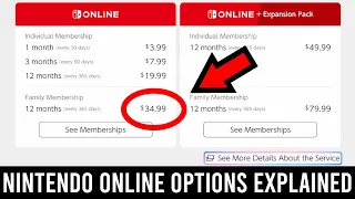 Nintendo Switch Online Individual vs Family Standard vs Expansion Pack Explained