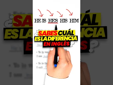 🧠TRUCO para USAR HE IS, HIS, HE'S, HIM,  en INGLÉS🚀COMO USAR ESTO en INGLÉS super fácil en 1 minuto
