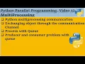 Python Parallel Programming 12 Python process communication by using Queue