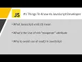 Things to Know As JavaScript Developer Part 1