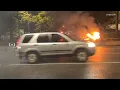 3 hospitalized after sedan crashes catches fire on DuSable Lake Shore Drive in Streeterville CPD