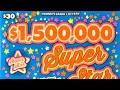 1 500 000 MILLION SUPER STAR NEW JULY 2026 PENNSYLVANIA LOTTERY 30 SCRATCH OFF TICKETS